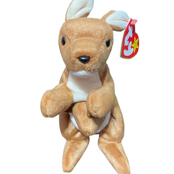 Vintage 1996 Ty Beanie baby Kangaroo with baby named Pouch - Picture 2 of 15